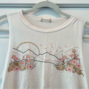 Beautiful embroidered sleeveless top - extremely soft